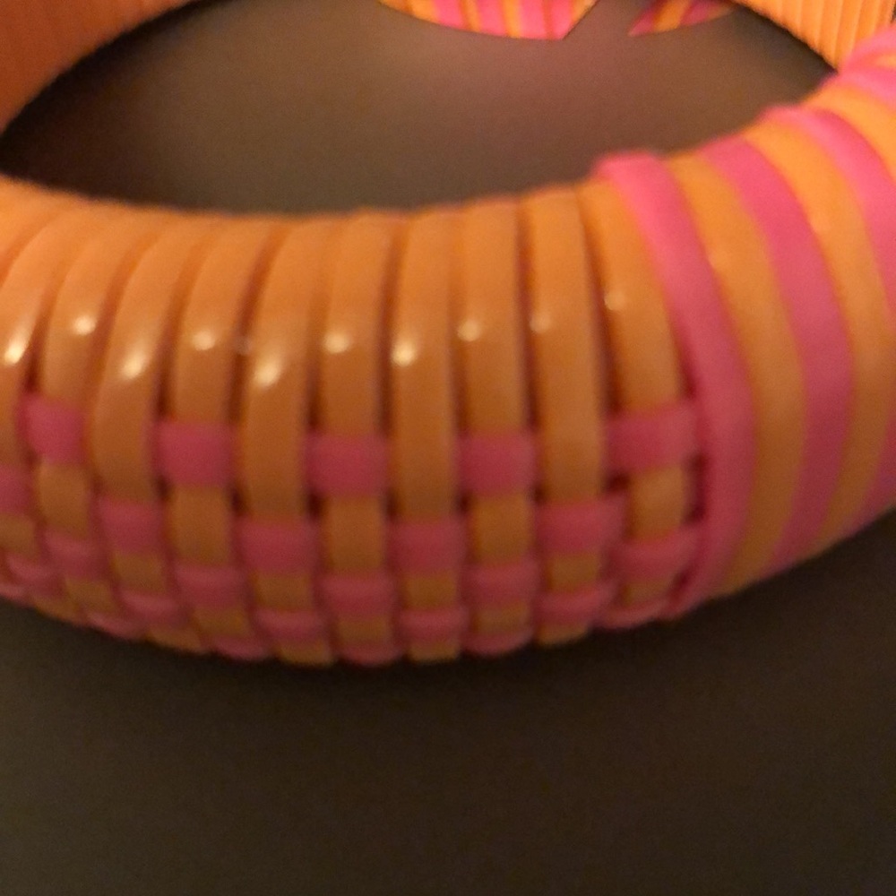 Marc Jacobs vinyl woven bangle bracelet new peaches - Picture 4 of 10